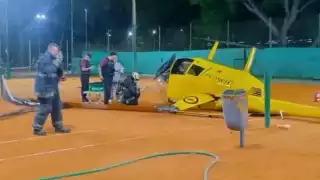 Helicóptero cae en canchas de tenis de Palermo: tres heridos y una investigación en marcha en Buenos Aires