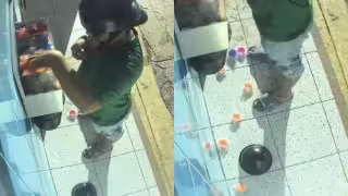 Alertan por sujeto que vandaliza máquinas despachadoras de agua y tira tapas limpias en Dzitbalché