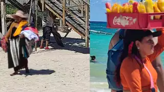 No es la misma cantidad y flujo de los vendedores ambulantes en las playas, ya que los trabajadores se concentran en las costas del centro