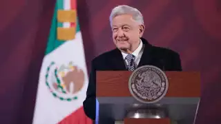 El Presidente Andrés Manuel López Obrador encabeza este lunes la inauguración de la Presa Santa María en Sinaloa