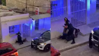 Detienen a hombre agresivo en Ampliación Esperanza, Campeche; golpeó a un policía durante su arresto