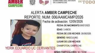 Activan Alerta Amber por Yerik Eduardo, niño de tres años desaparecido en Champotón