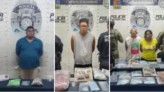 Todas las personas detenidas y las sustancias aseguradas fueron entregadas a la Fiscalía General del Estado