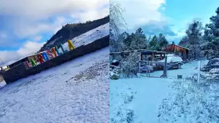 Durango se encuentra cubierta de nieve este miércoles