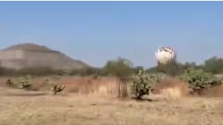 Nuevo incidente en Teotihuacán: globo aerostático aterriza de emergencia tras balacera en la zona arqueológica