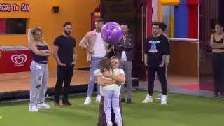 Al momento de la visita de Mila a la Casa de los Famosos. Foto: Especial