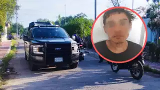 Los policías lograron calmar y detener al joven a pesar de ser amenazados con un arma blanca