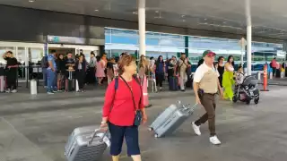 A diferencia del lunes de la semana pasada fue notoria la afluencia de pasajeros lo que contrastó con los niveles de ocupación en los 23 vuelos de llegada