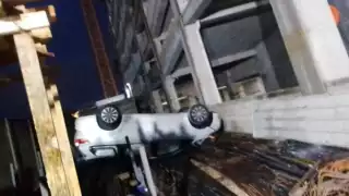 La mujer fue trasladada al hospital, luego del accidente