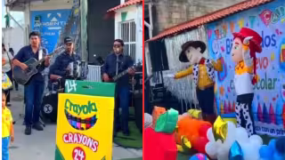 ¡Qué bienvenida! Reciben con música de banda a niños en Escárcega y el video se hace viral