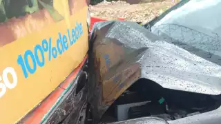 Falla en los frenos de un camión de transporte público provoca accidente en la vía Ticimul-Tanil