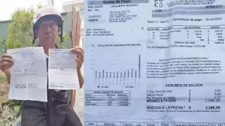 Luis Alberto Valencia cambió la línea que alimenta su tinaco, pero igualmente le llegó una factura de mil 850 pesos; para que revisen la falla le cobran 380 pesos. (