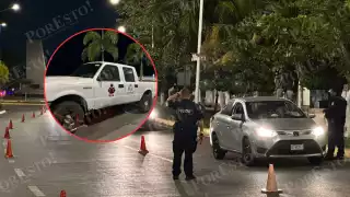 Retienen 17 vehículos durante operativo nocturno en Campeche; cae chofer del IEEA por manejar ebrio