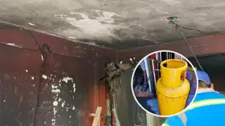 El flamazo de un tanque de gas provocó un incendio al interior de una casa en Ciudad del Carmen