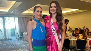 Melissa junto a Jacky Bracamontes. Foto: Especial