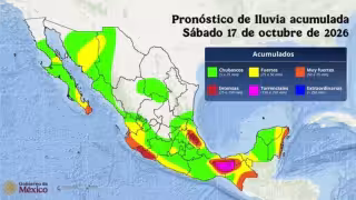 Presidenta Sheinbaum alerta por Huracán Trudy y frente frío 2: prevén lluvias en nueve estados durante las próximas 48 horas