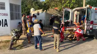El lesionado fue trasladado al Hospital IMSS-Bienestar de Calkiní