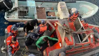 La embarcación navegaba con exceso de ocupantes y sin radiocomunicación