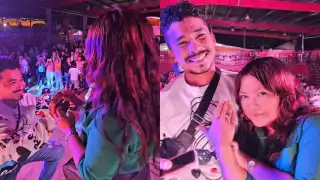 La pareja fue felicitada por los asistentes a la Feria Yucatán Xmatkuil 2023