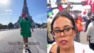 La mujer visitó París, Francia, trabajando como tianguista en Chiconcuac