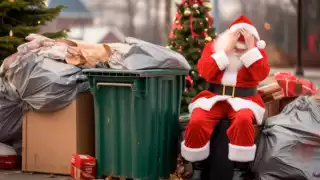 La cantidad de basura se triplicó durante la Nochebuena y la Navidad