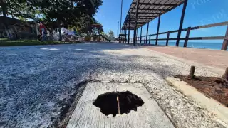 Parque Costero del malecón de Champotón queda sin luz por robo de cableado