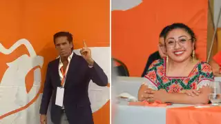 Los candidatos de Q. Roo por el “Partido Naranja”.