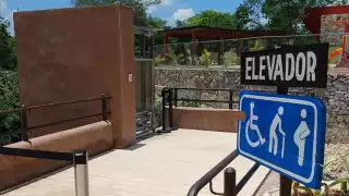 El cenote con elevador se ubica en Homún, Yucatán