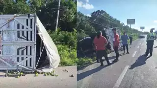 Alrededor de las 16:00 horas, el percance se suscitó, cuando el conductor estaba cerca de Punta Maroma.
