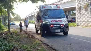 Motociclista resulta lesionado tras accidentarse en el entronque a Subteniente López