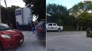 Retienen tráiler con presunto cargamento de carbón en Champotón; reportan tensión con pobladores
