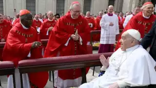 Papa Francisco saluda a los fieles en el marco del Domingo de Ramos