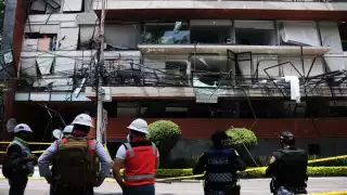 Esta mañana se registró una explosión en un edificio de departamentos de la Alcaldía Benito Juárez al registrarse una acumulación de gas. Foto: Cuartoscuro