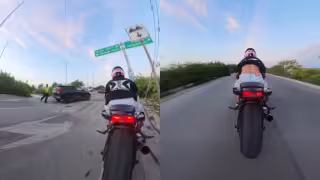 Video de motociclista que evade retén de la SSP en Progreso desata polémica en redes sociales