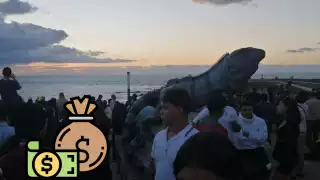 El astro rey mostró sus primeros rayos cuatro minutos después de lo previsto, a las 7:29 horas. Las nubes impidieron la vista al principio