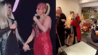 Wendy subió al escenario y compartió camerino con Yuri en su concierto en el Auditorio Nacional. Foto: Especial