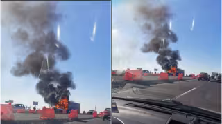Esta mañana se registró un incendio en un tráiler, lo que provocó el cierre parcial de la autopista México-Pachuca, a la altura del municipio de Tecámac