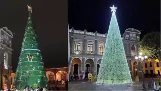 Después de las burlas, el ayuntamiento volvió a decorar el arbolito navideño
