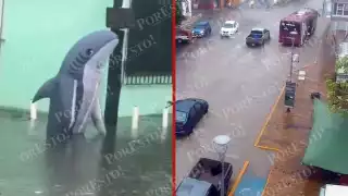 Frente frío 19 inunda calles y avenidas en diversos municipios de Campeche; los puertos fueron cerrados