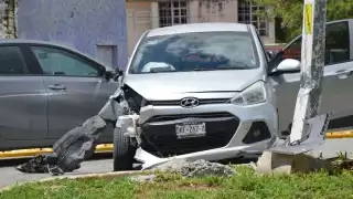 El accidente dejó 45 mil pesos en daños materiales