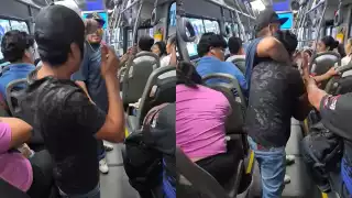 Hombres se enfrentan a golpes a bordo de una unidad de Va y Ven en Mérida