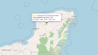 Confirman nuevo sismo en Ticul, Yucatán, hoy martes 9 de junio con magnitud 3.6