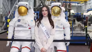 Fátima Bosch visita la NASA y recibe un homenaje como Miss Universo