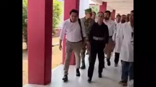 Claudia Sheinbaum visita hospital del ISSSTE en Tehuantepec tras descarrilamiento del Tren Interoceánico