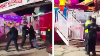 Juego mecánico colpasa en la feria de Nogales, Sonora