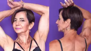 La abuelita ha conquistado la cámara en ropa interior. Foto: Especial