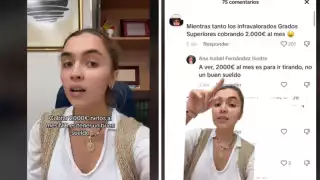 La influencer dice que no se debe normalizar ganar tan poco