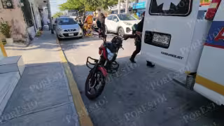 Accidente en la Héctor Pérez Martínez deja a dos jóvenes motociclistas lesionados en Ciudad del Carmen