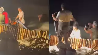 Denuncian saqueo  de arena para  rellenar un  club de playa  en Progreso 