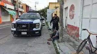 Movilización en Ciudad del Carmen por supuesto atropello, resultó caída de ciclista ebrio